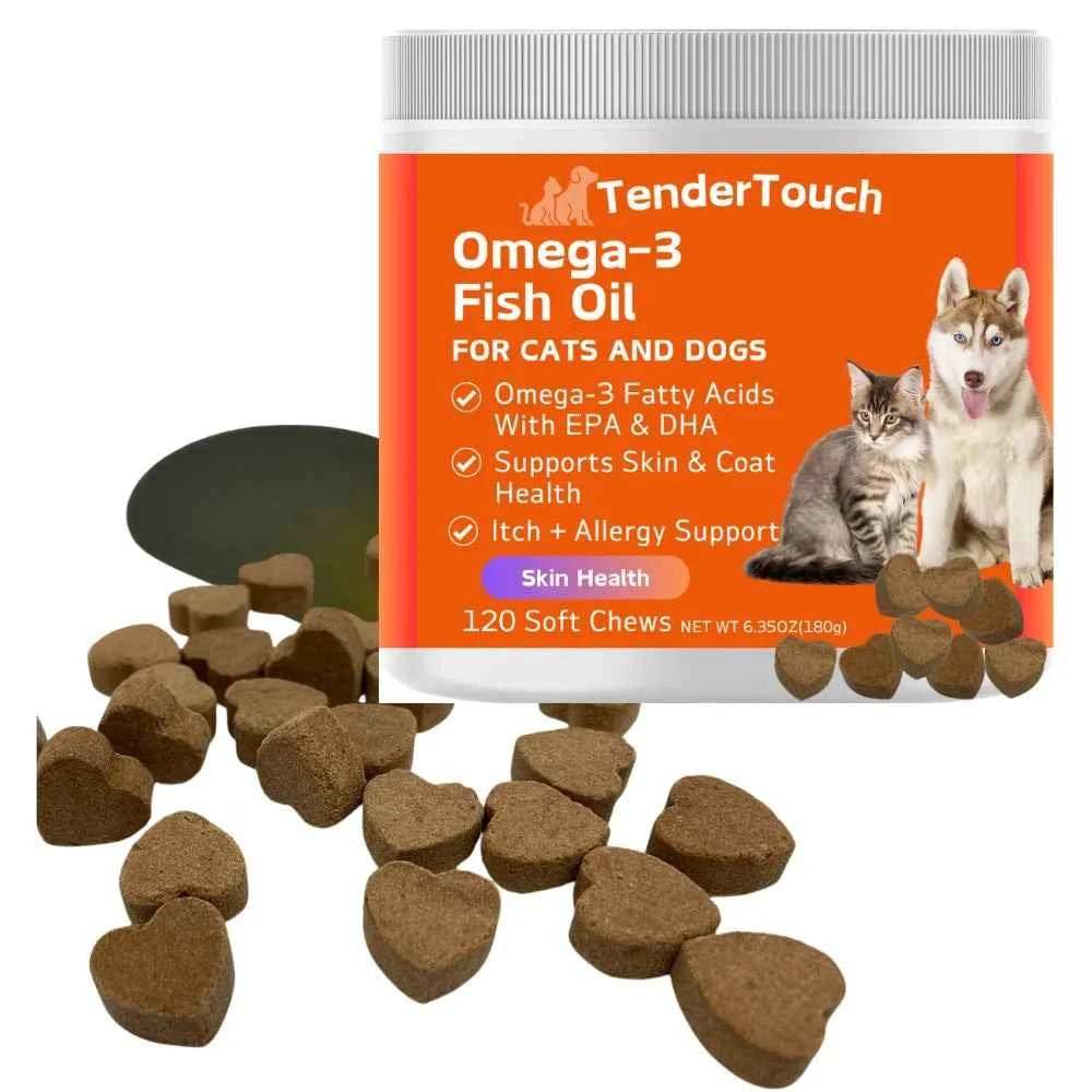TenderTouch Omega 3 Fish Oil Chews for Pets - 2 Pack - Dog Omega Supplement by Souths Cheap Stuff