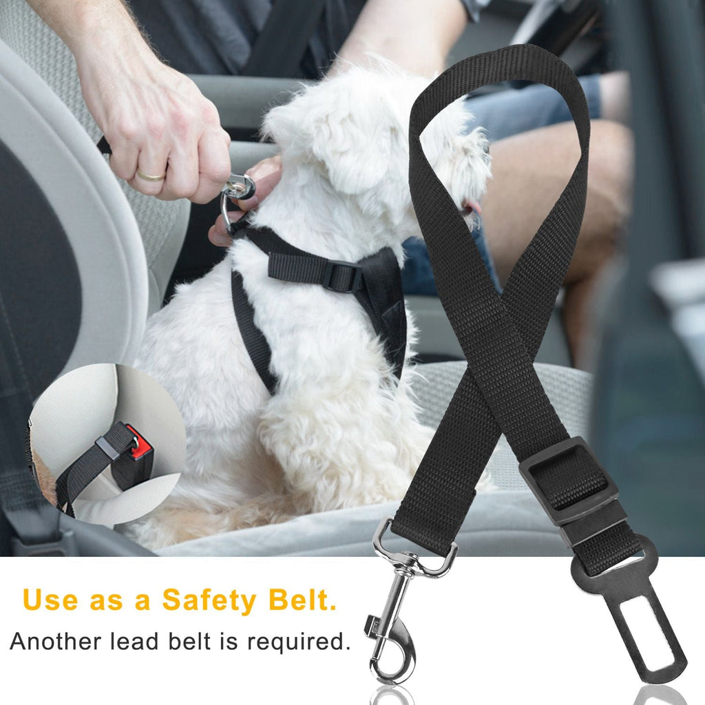 2Pcs Pet Dog Seat Belt Leash Adjustable Pet Dog Cat Safety Leads Harness - Spot