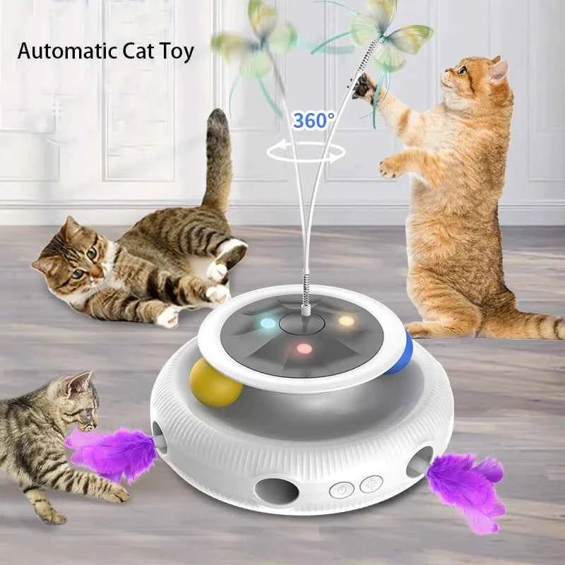 Interactive Pet Toys Set Automatic Butterfly Feather Cat Toy by Souths Cheap Stuff