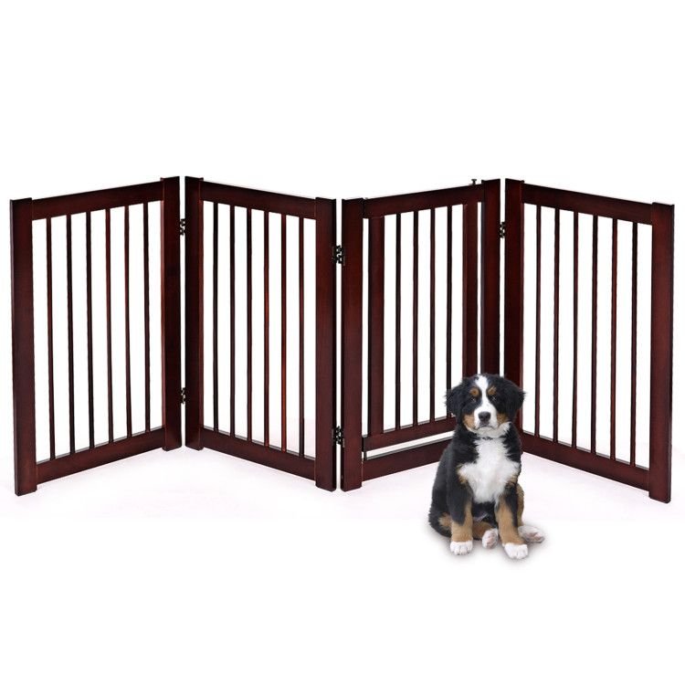30 Inch Configurable Folding 4 Panel Wood Fence - Spot