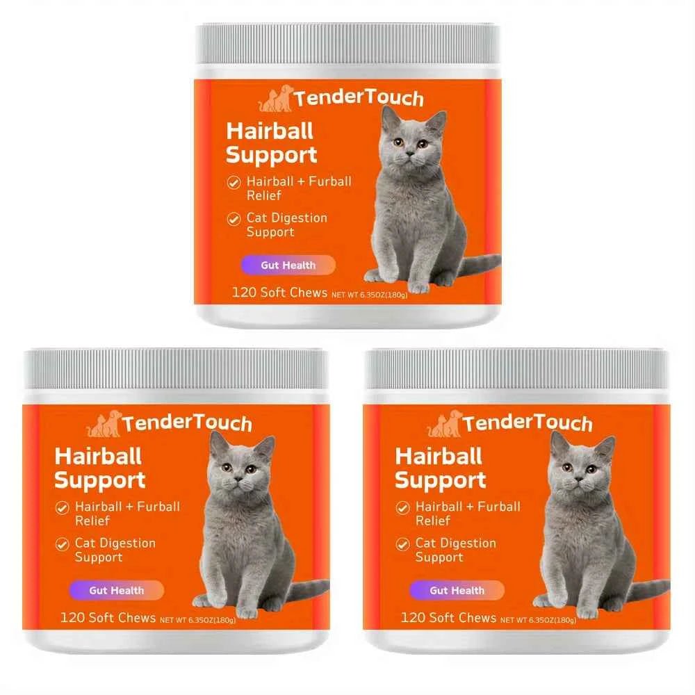 TenderTouch Hairball Control Chews - Cat Hairball Treats - 3 Gen of Hairball Support Supplements by Souths Cheap Stuff