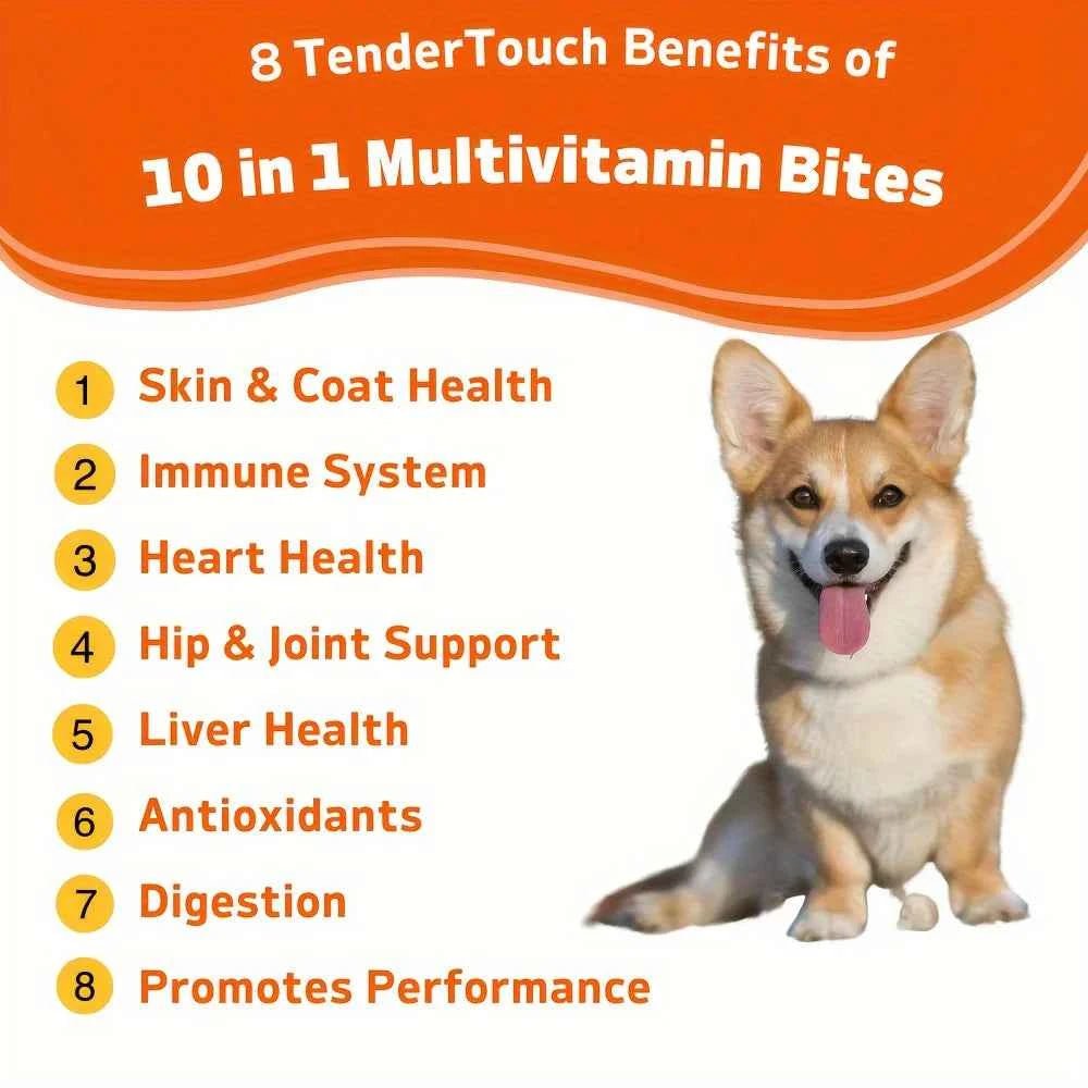 TenderTouch 540g Multivitamin Dog Chews - Grain Free, Digestive Enzyme Treats by Souths Cheap Stuff