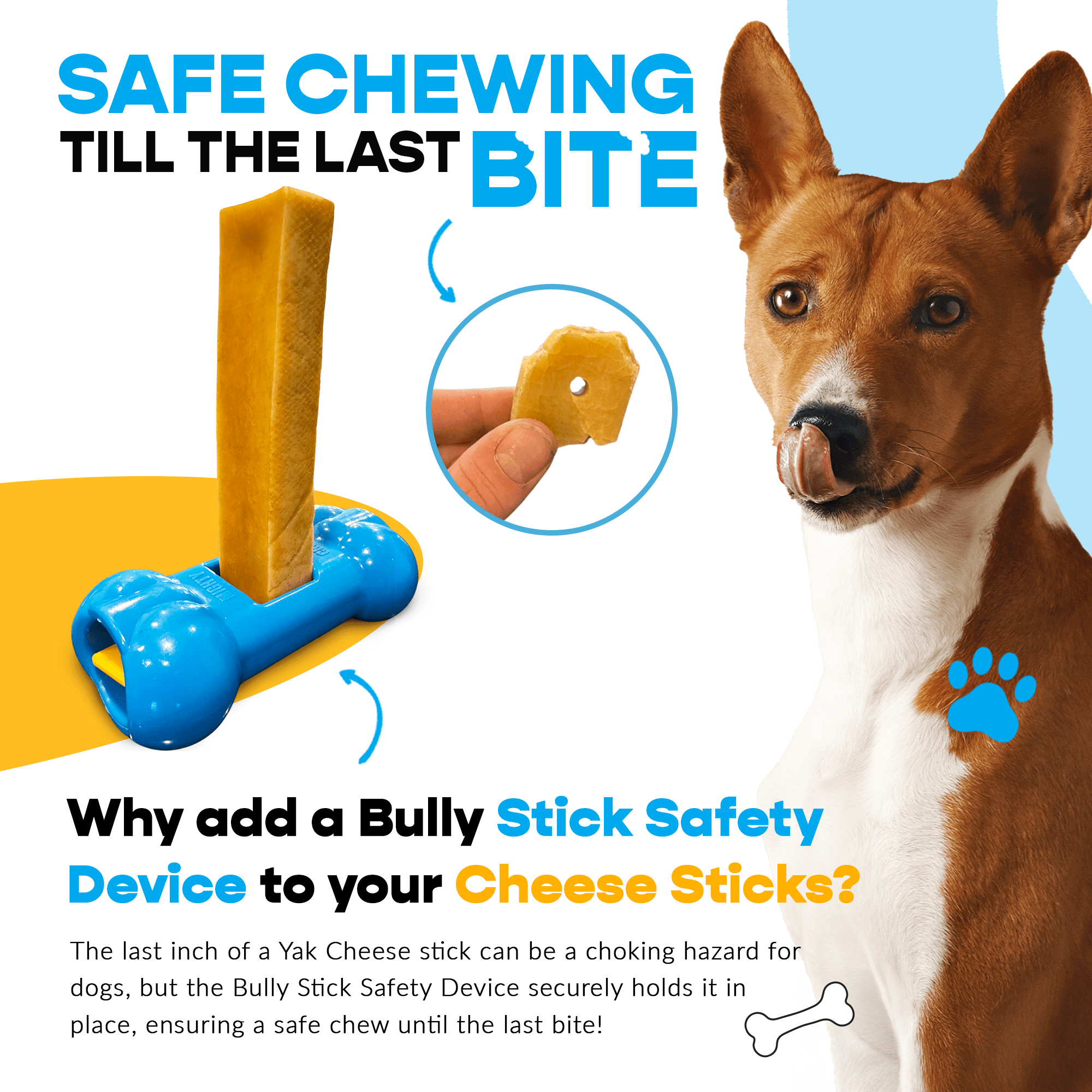 4 Pack Large Yak Cheese Chew Holder Pack Safe Bully Bone Pro Included - shop_name pets petsupplys