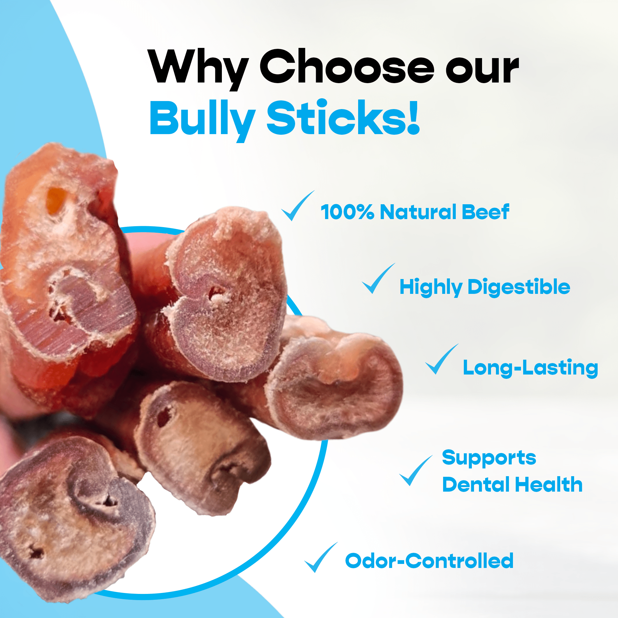 7 Inch Jumbo Bully Sticks Refill Pack Pre Drilled For Mighty Chewz Holder - shop_name pets petsupplys