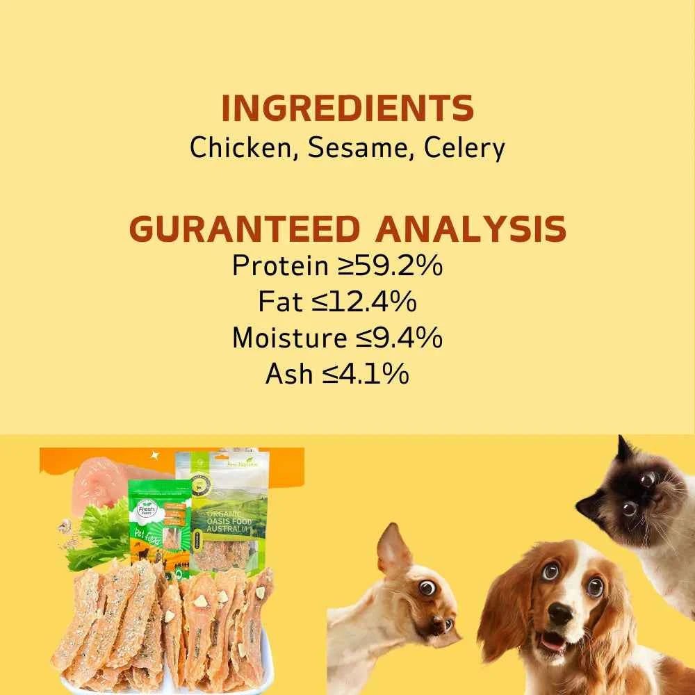 All Natural Sesame Celery Chicken Jerky Dog Treats, 7.05oz/200g, Healthy & Easily Digestible by Souths Cheap Stuff