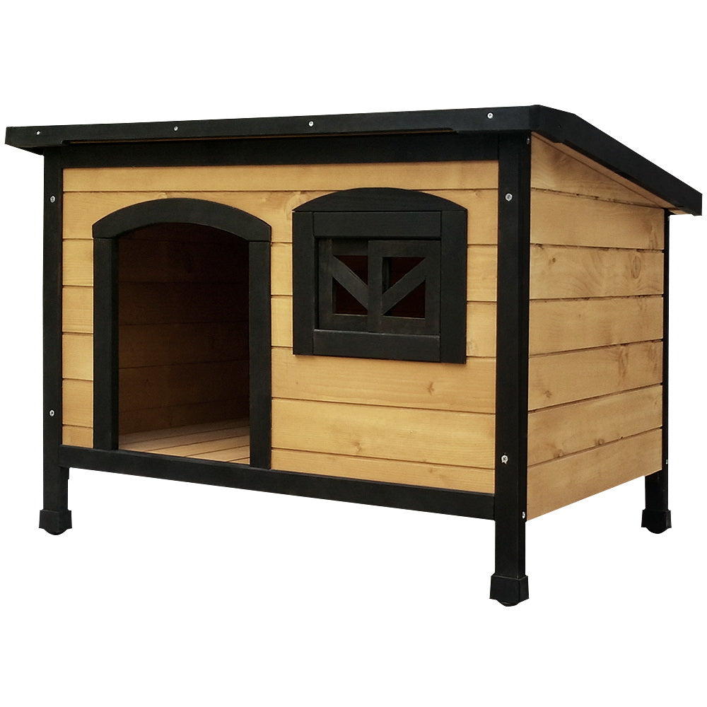 i.Pet Dog Kennel Large Wooden Outdoor Indoor House Pet Puppy Crate Cabin Waterproof by DropshipZone