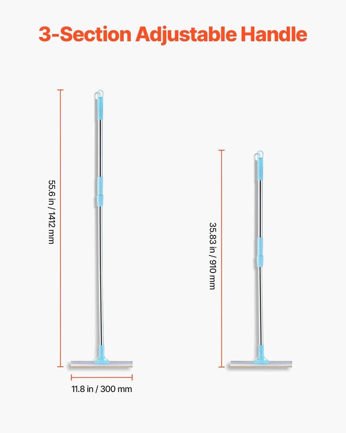 Adjustable Long Handle Pet Hair Carpet Rake - Groomer for Clean Floors - Spot