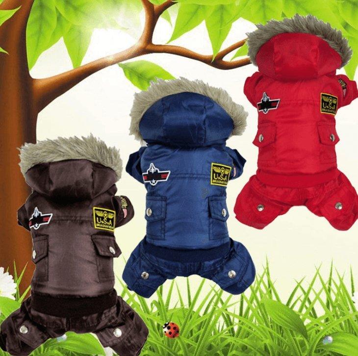 Air Force Inspired Four-Legged Pet Suit - Stylish Autumn And Winter Coats For Dogs by Dog Hugs Cat