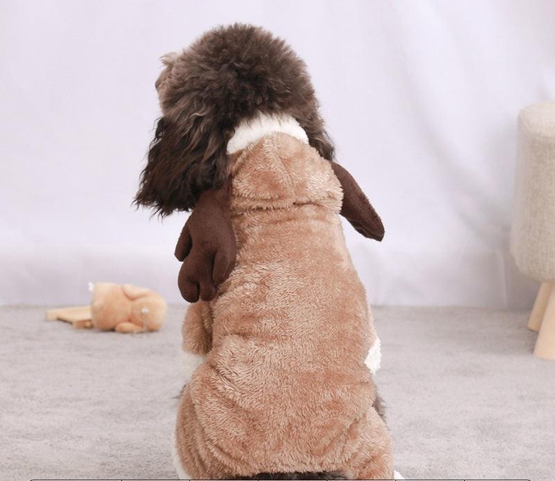 Autumn And Winter Dog Pet Costume Collection: Cozy Coral Fleece Cartoon Style by Dog Hugs Cat