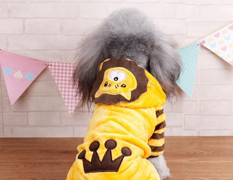 Autumn And Winter Dog Pet Costume Collection: Cozy Coral Fleece Cartoon Style by Dog Hugs Cat