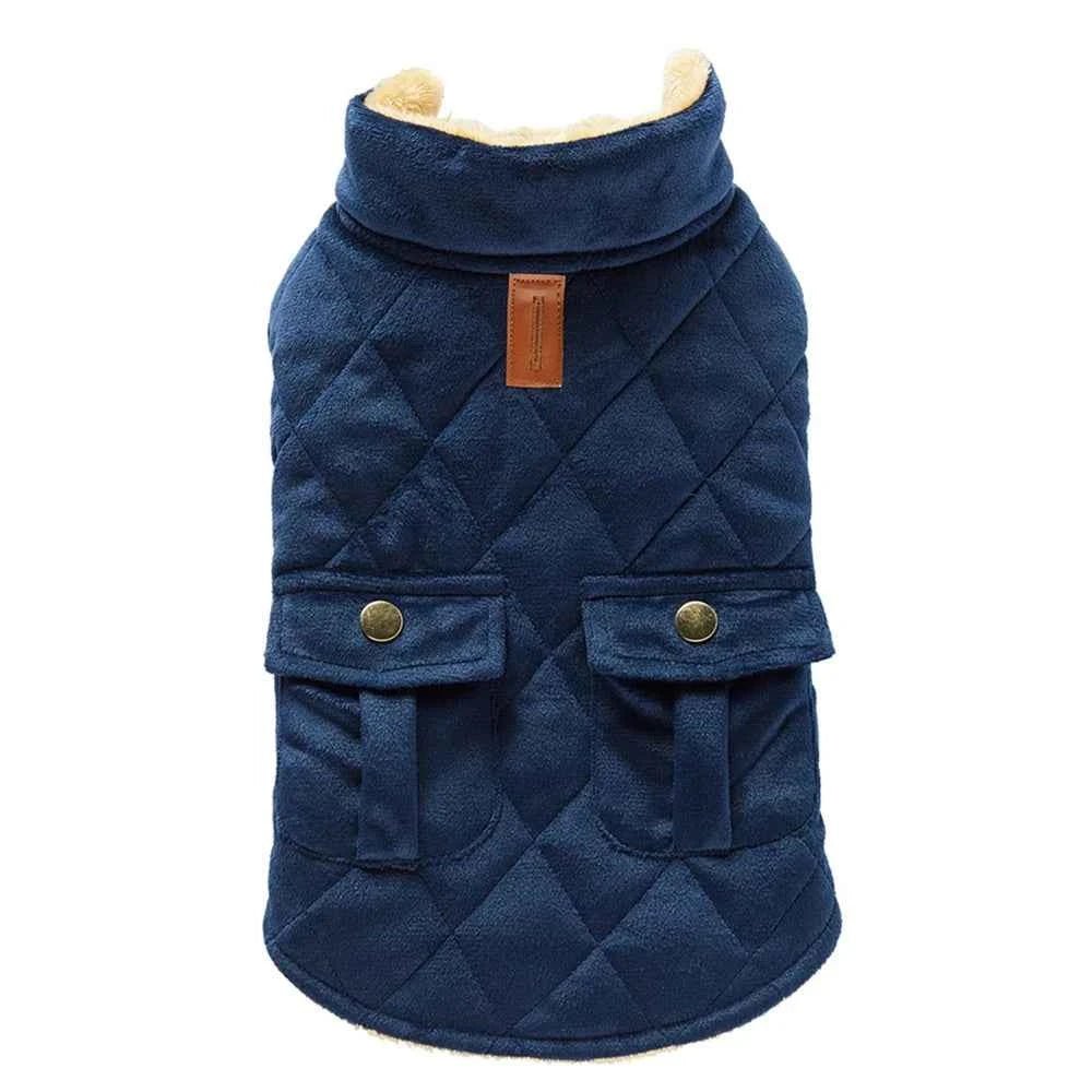 Plush Checkered Pet Winter Coat with Double Bag for Puppy - Thermal Dog Jacket by Souths Cheap Stuff