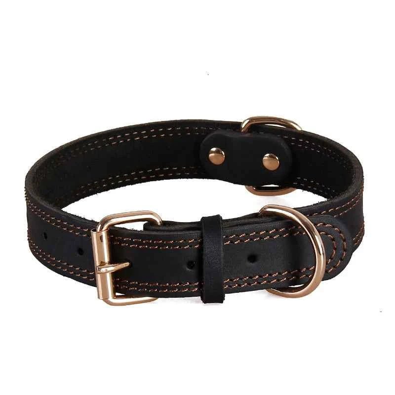 Premium Genuine Leather Dog Collar Vintage Style Durable Pet Collar for Medium to Large Dogs by Souths Cheap Stuff