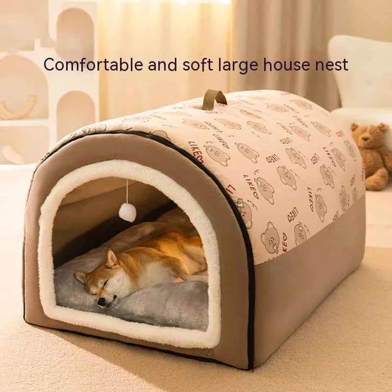 Winter Dog House for Large Dogs, Washable Dog Bed Nest by Souths Cheap Stuff
