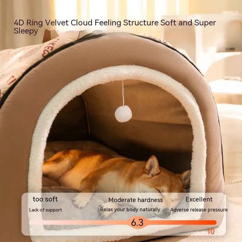 Winter Dog House for Large Dogs, Washable Dog Bed Nest by Souths Cheap Stuff
