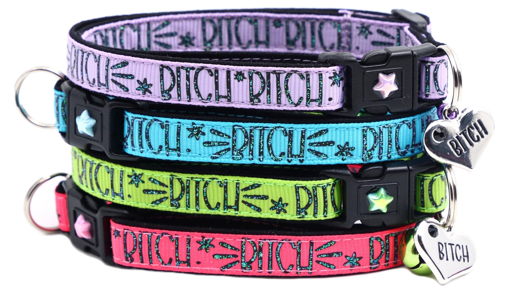 Bitch 2 Breakaway Cat Collar by Pugs2Persians