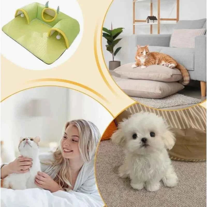 Breathable 2-in-1 Cat Bed Four Season Cozy Hideaway Pet Mat for Kittens Adult Cats by Souths Cheap Stuff