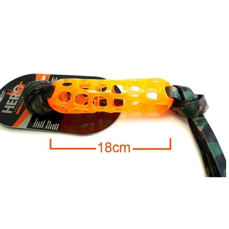Soft Rubber Treat Dispenser Toy with Knotted Streamer for Dogs by Souths Cheap Stuff