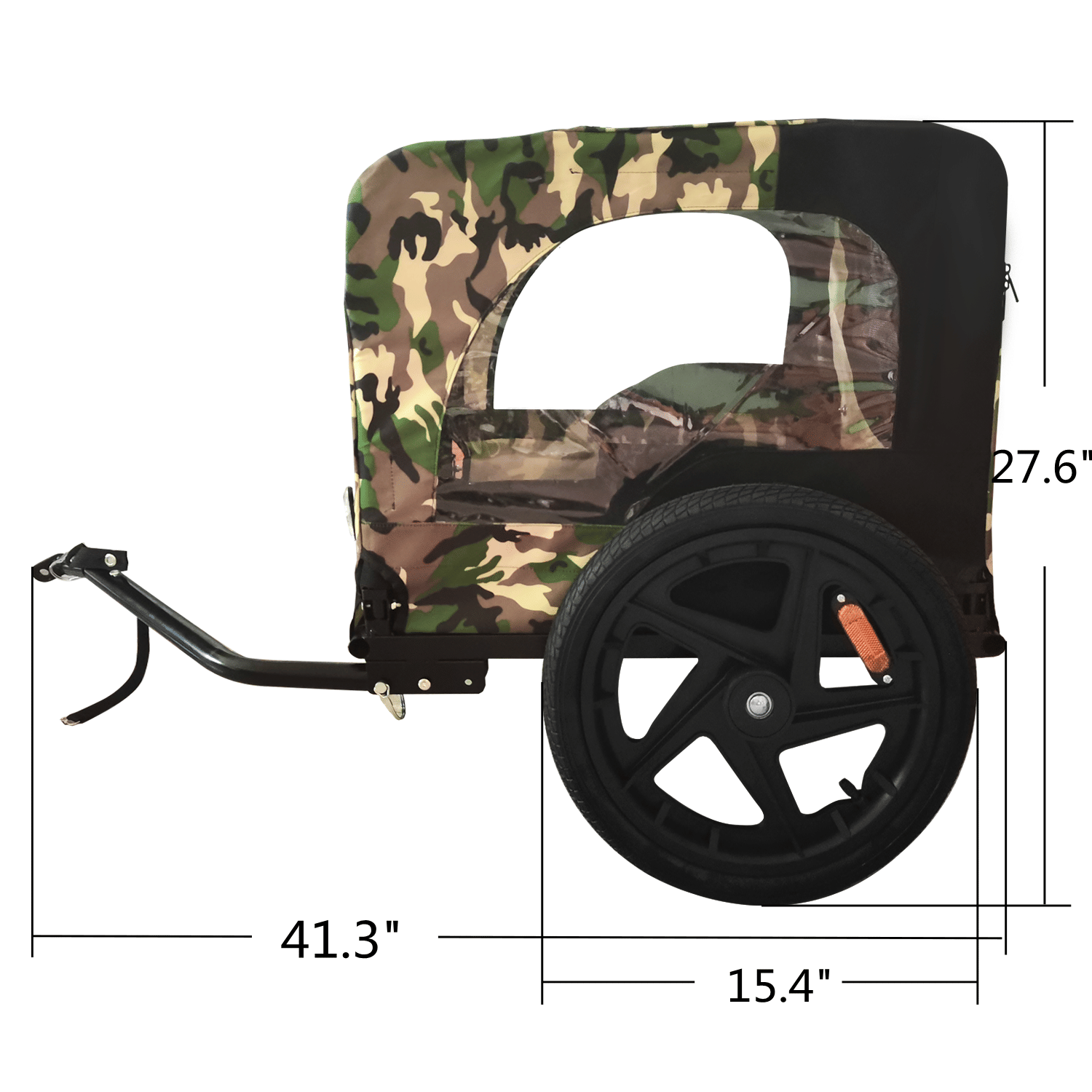 Camouflage Foldable Bicycle Trailer Bike Trailer for Camping Pet Dog Cat Luggage Carry - Spot