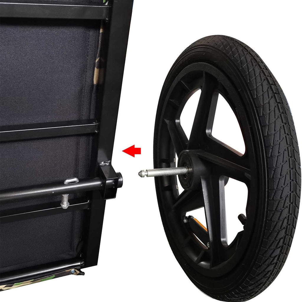 Camouflage Foldable Bicycle Trailer Bike Trailer for Camping Pet Dog Cat Luggage Carry - Spot