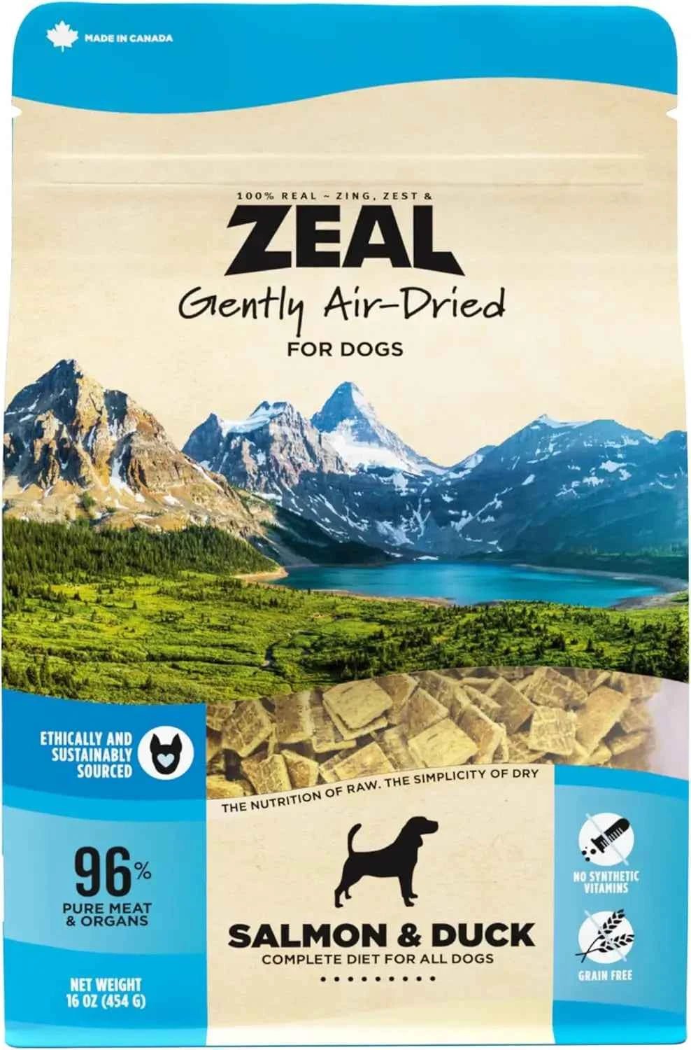 Canada Air-Dried Salmon & Duck Dog Food - Omega-3 Rich, Grain-Free, No Fillers, 1 lb by Souths Cheap Stuff
