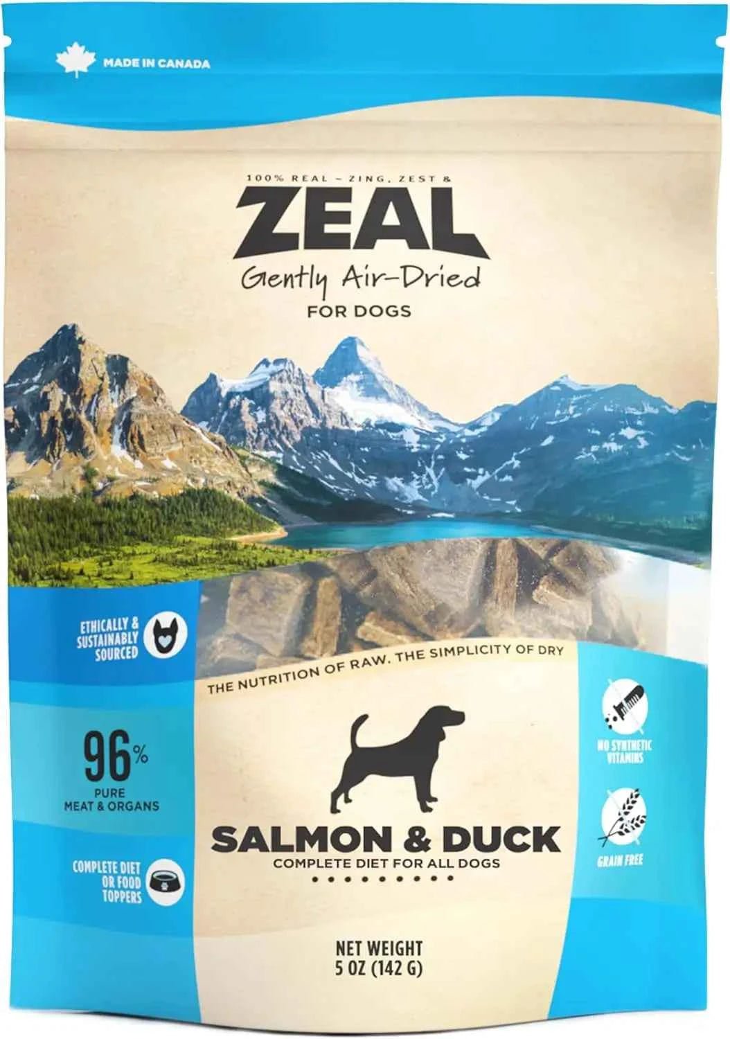 Canada Air-Dried Salmon & Duck Dog Food - Omega-3 Rich, Grain-Free, No Fillers, 1 lb by Souths Cheap Stuff