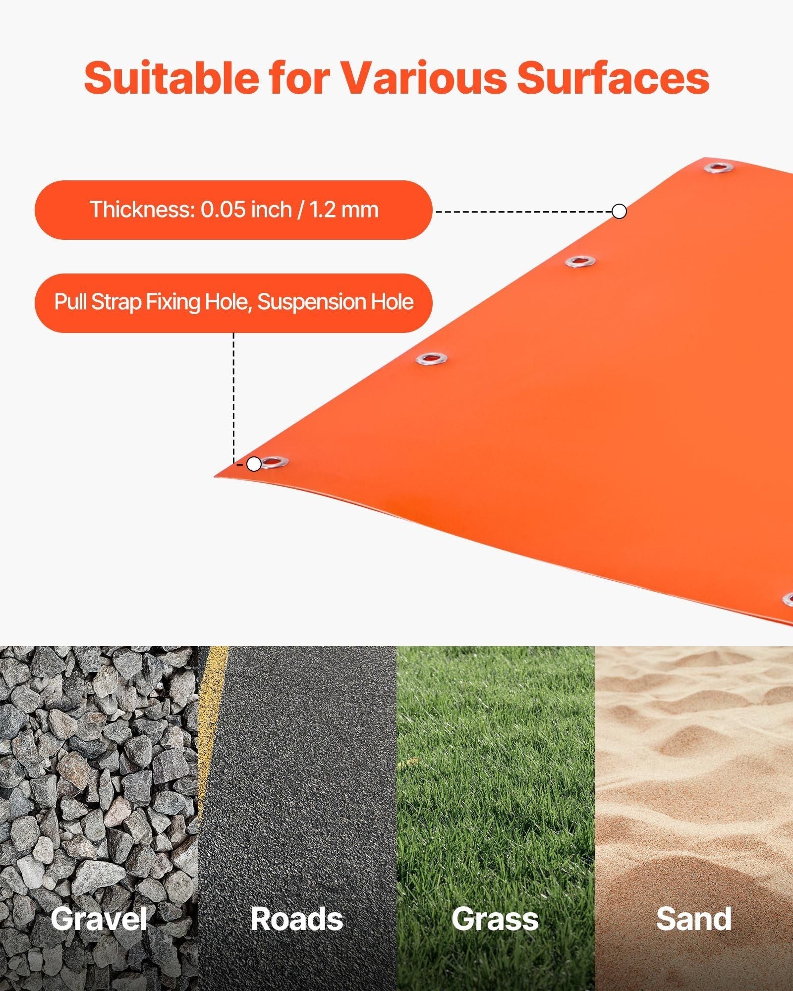 Deer Drag Sled 72.8 x 22.8 in 550lbs Multi Use PE Yard Utility Sled for Hauling - Spot