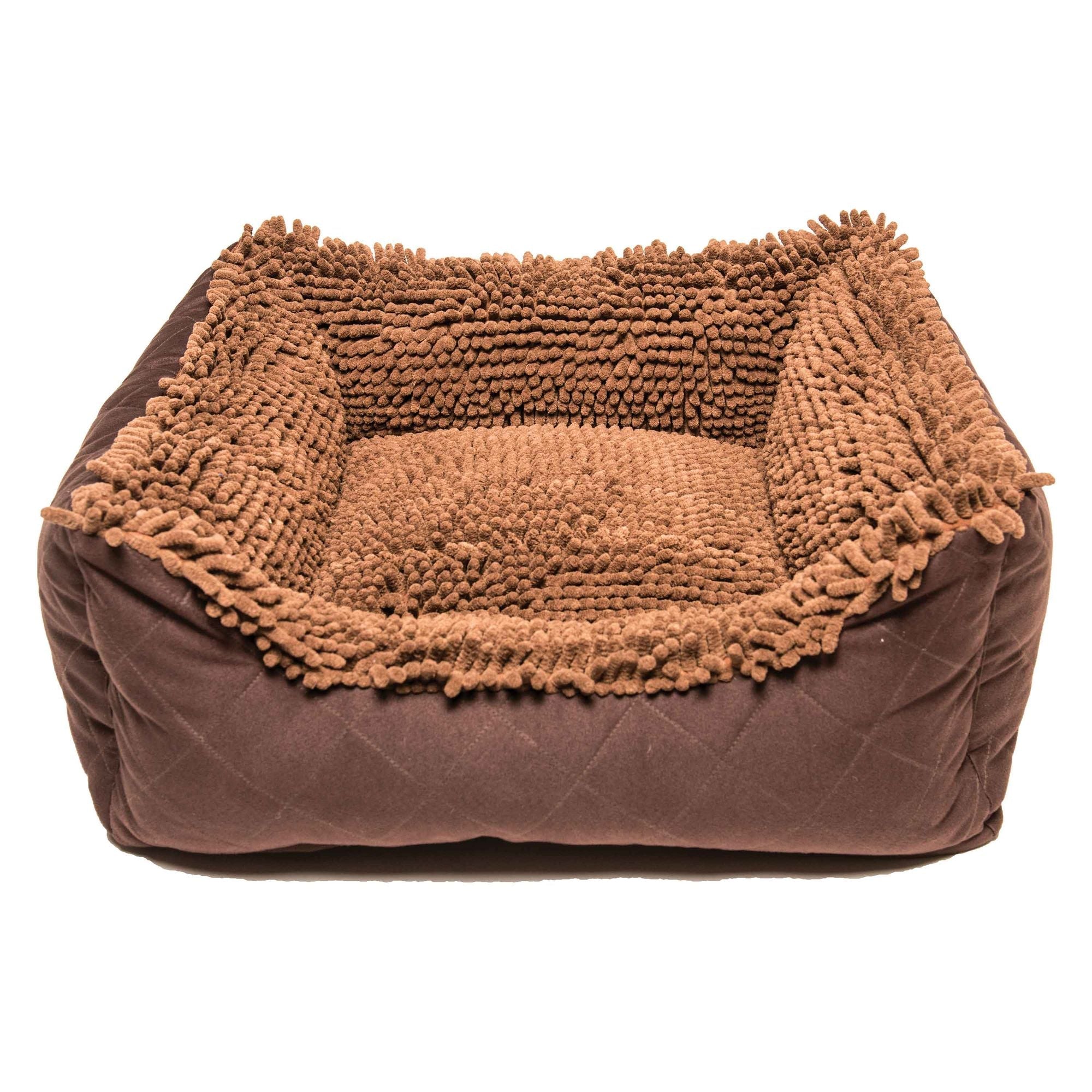 DGS Pet Products Dirty Dog Lounger Bed Small Brown 22" x 20" x 8" - Spot