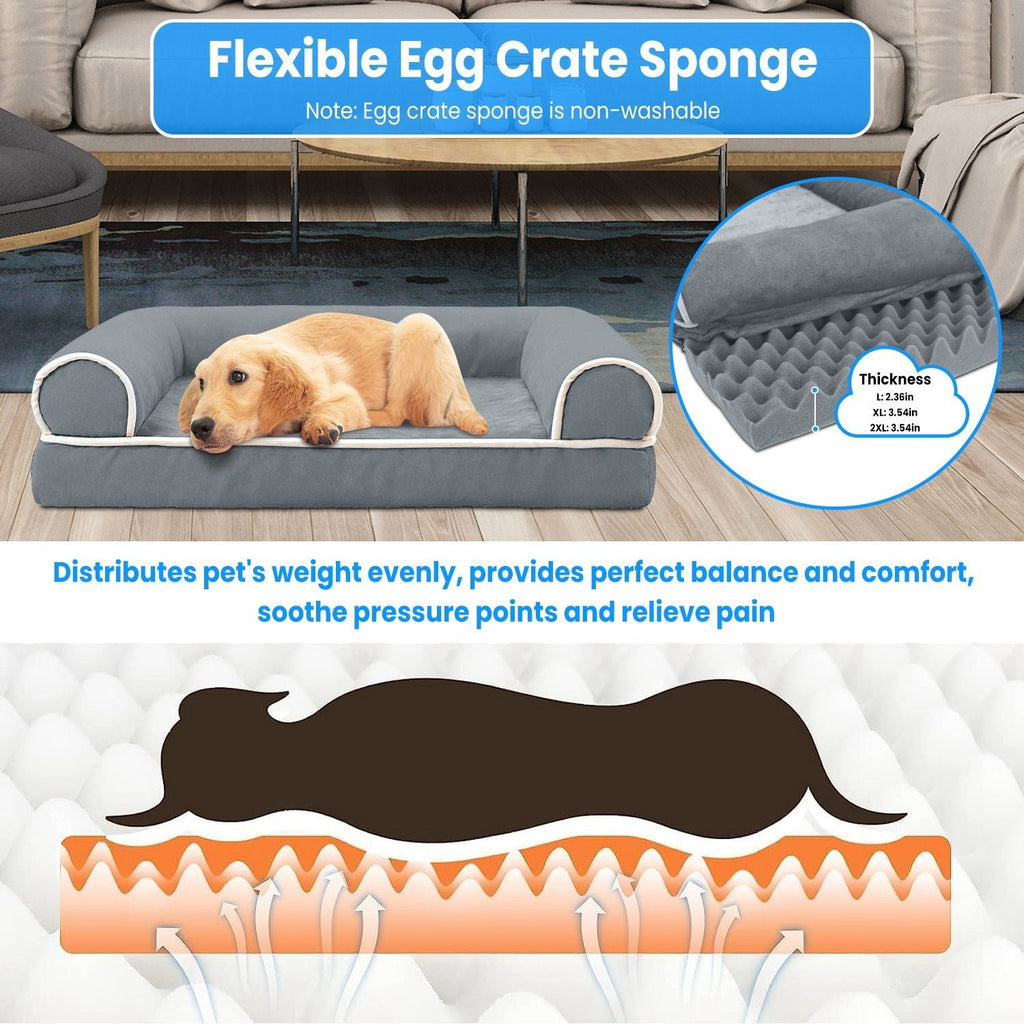 Dog Bed Pet Bed Sofa Dog Couch Pet Cushion Carpet Mattress with Washable and Removable Cover for Medium Large Dogs - Spot