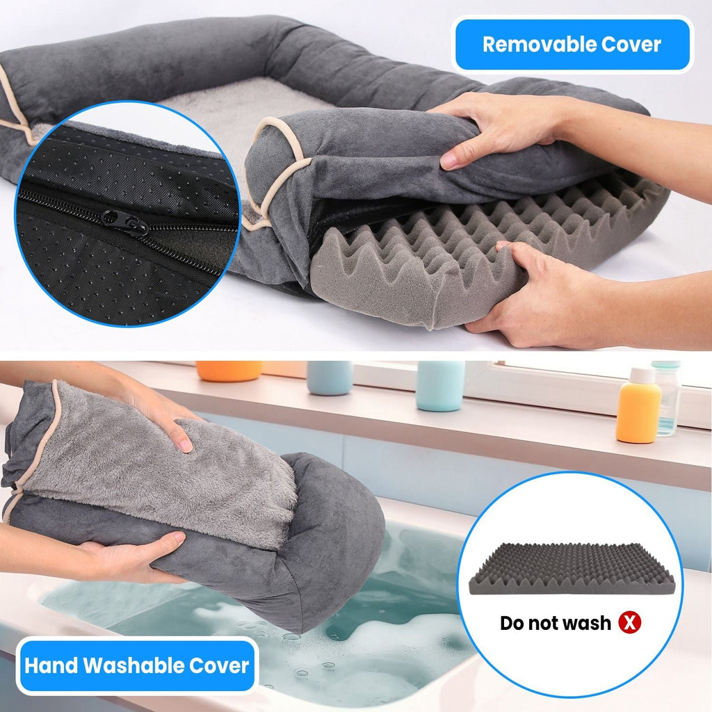 Dog Bed Pet Bed Sofa Dog Couch Pet Cushion Carpet Mattress with Washable and Removable Cover for Medium Large Dogs - Spot