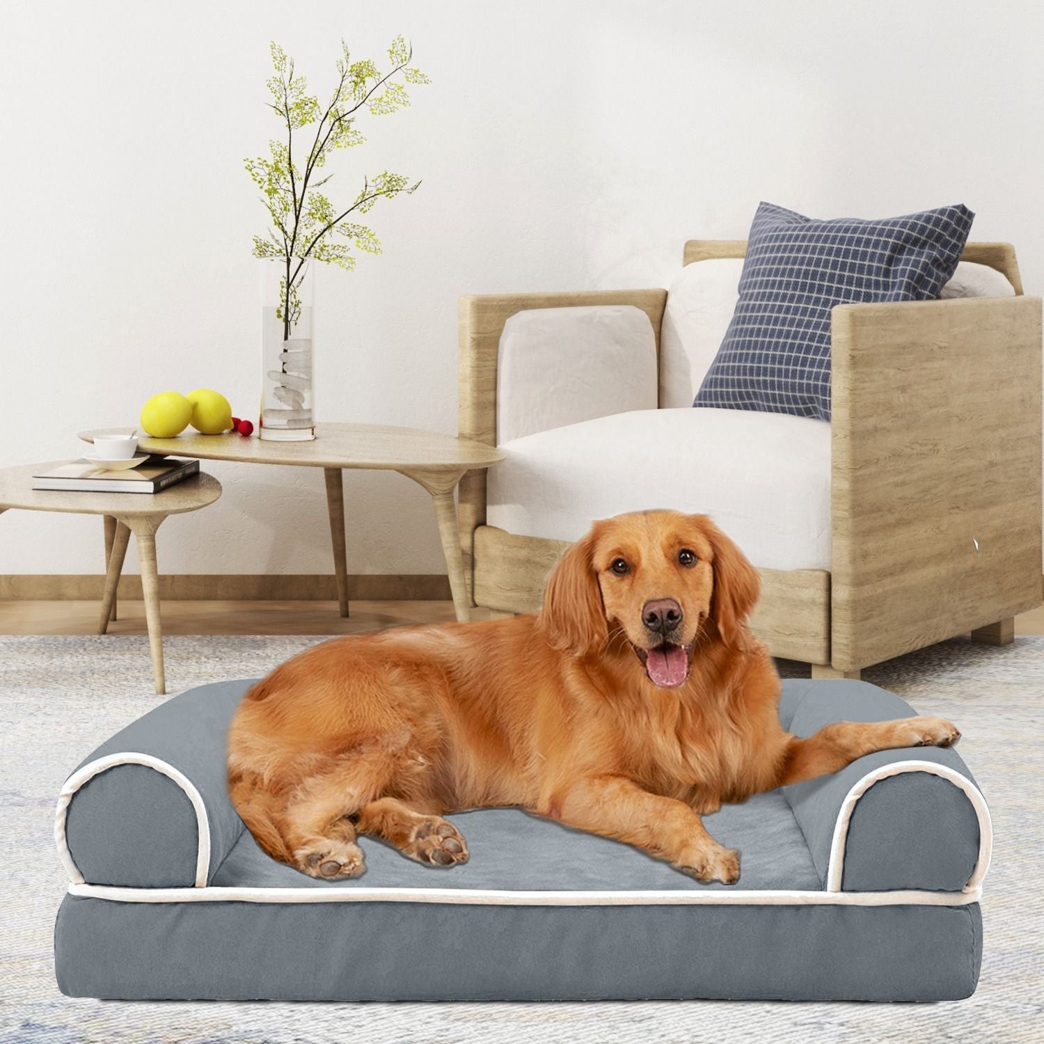 Dog Bed Pet Bed Sofa Dog Couch Pet Cushion Carpet Mattress with Washable and Removable Cover for Medium Large Dogs - Spot
