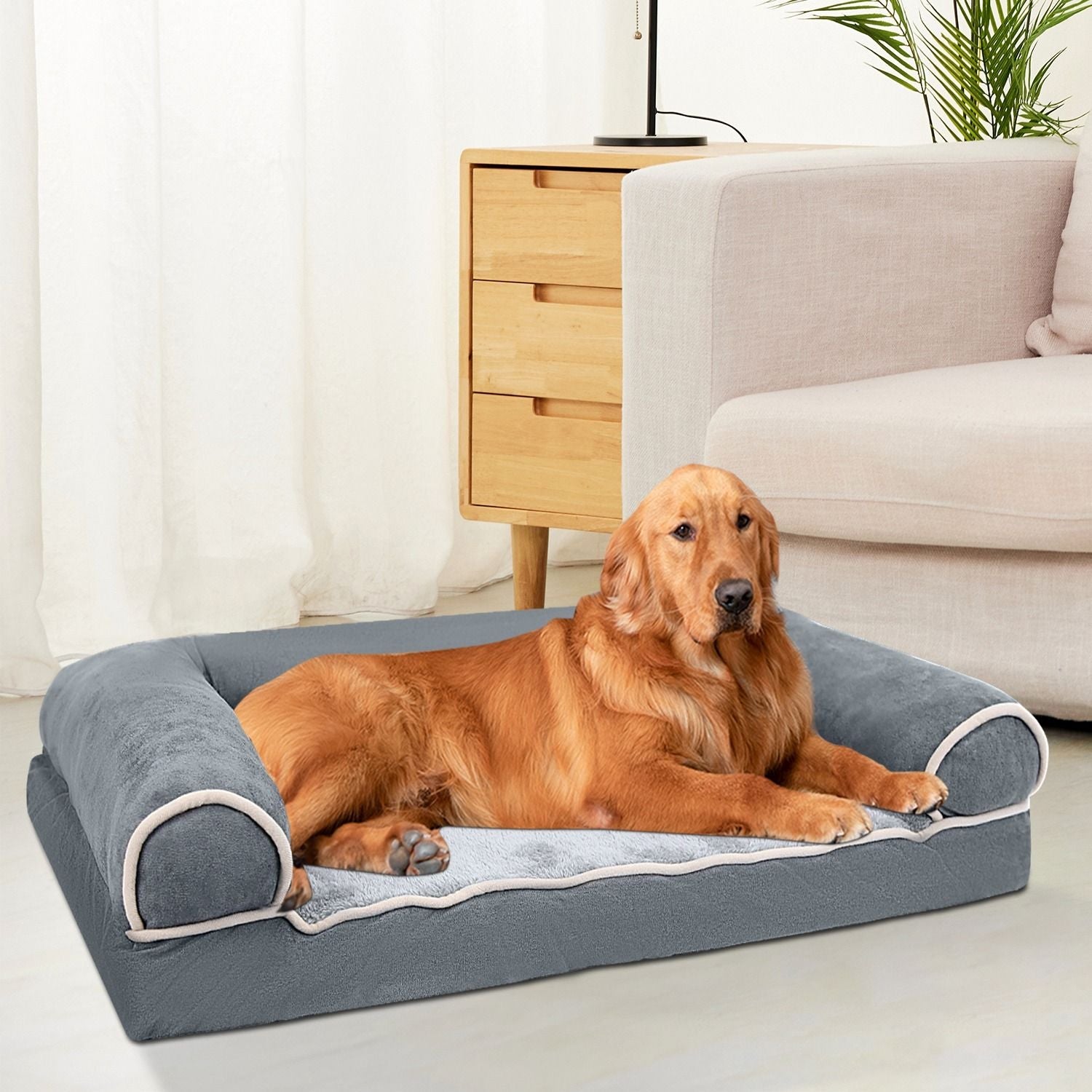 Dog Bed Pet Bed Sofa Dog Couch Pet Cushion Carpet Mattress with Washable and Removable Cover for Medium Large Dogs - Spot