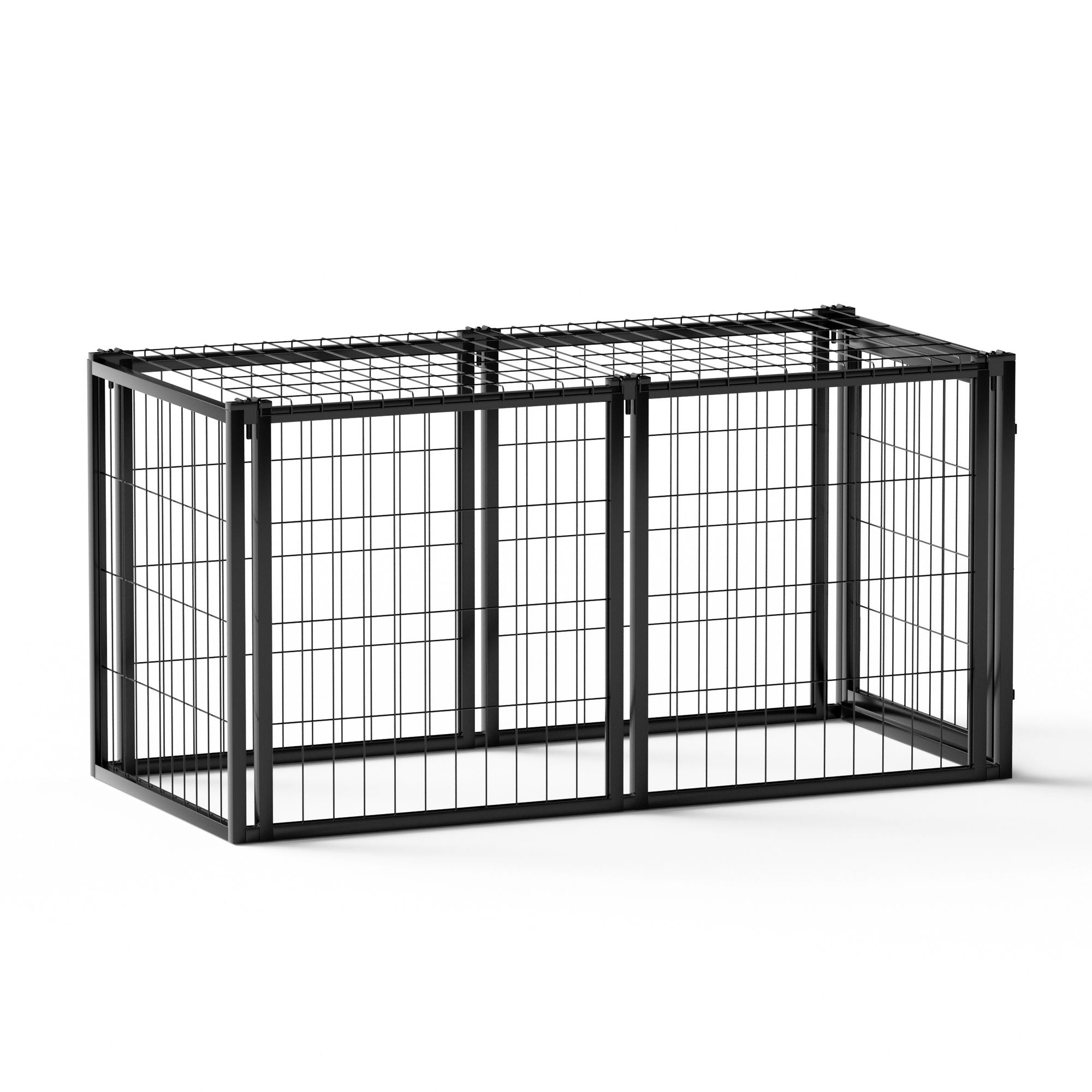 Dog Crate 47.2" Dog Kennel for Small Medium Dogs, Puppy Dog Playpen with Top, Pet Cage, Indoor, Black.47.2"L x 22"W x 24"H. - Spot