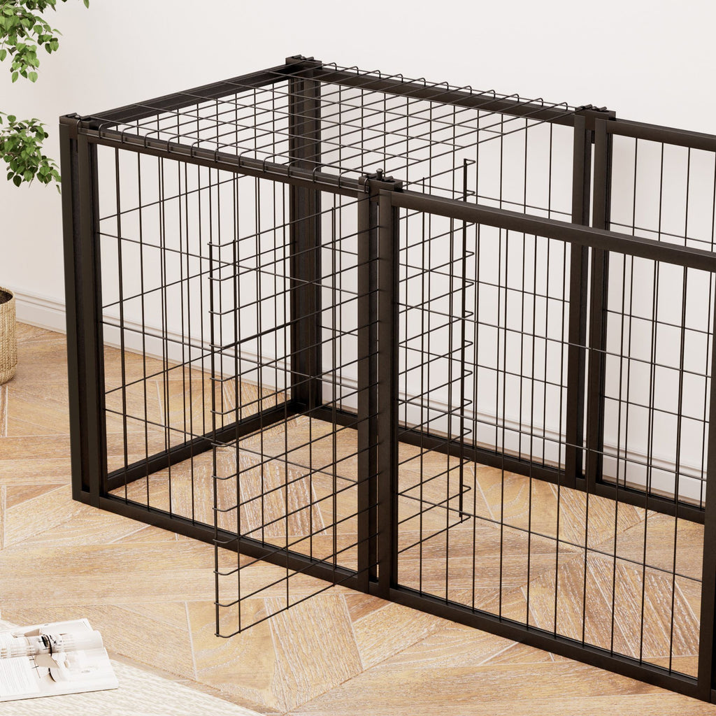 Dog Crate 47.2" Dog Kennel for Small Medium Dogs, Puppy Dog Playpen with Top, Pet Cage, Indoor, Black.47.2"L x 22"W x 24"H. - Spot