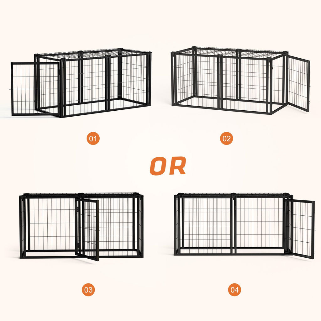 Dog Crate 47.2" Dog Kennel for Small Medium Dogs, Puppy Dog Playpen with Top, Pet Cage, Indoor, Black.47.2"L x 22"W x 24"H. - Spot