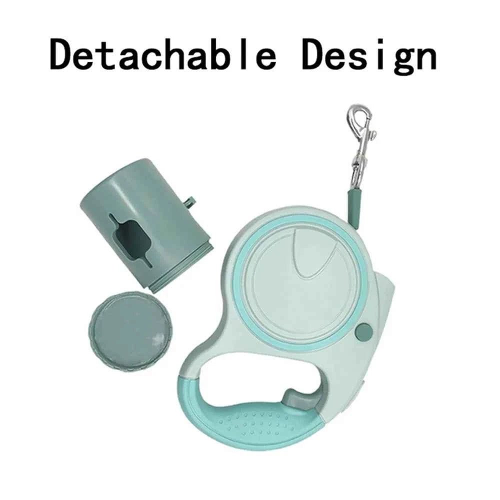 Retractable Dog Leash with LED Lights & Garbage Bag Dispenser - 5M Nylon Traction Belt by Souths Cheap Stuff