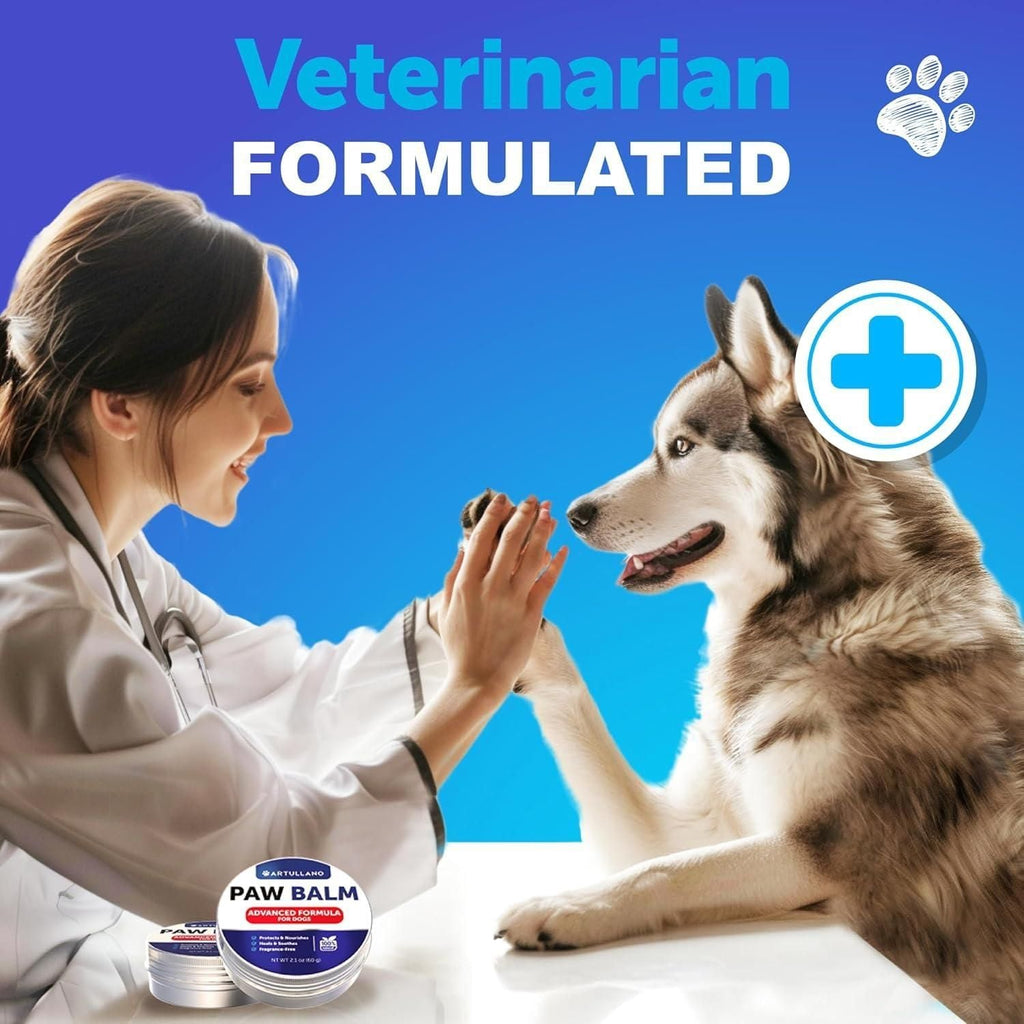 Dog Paw Balm Lick Safe Snout Soother Moisturizies Soothes & Nourishes Irritated Paw Pads and Dry Nose Protects from Cracks & Wounds Dog Feet Balm with Waxes Oils Butter Extracts 2.1 Oz - Spot