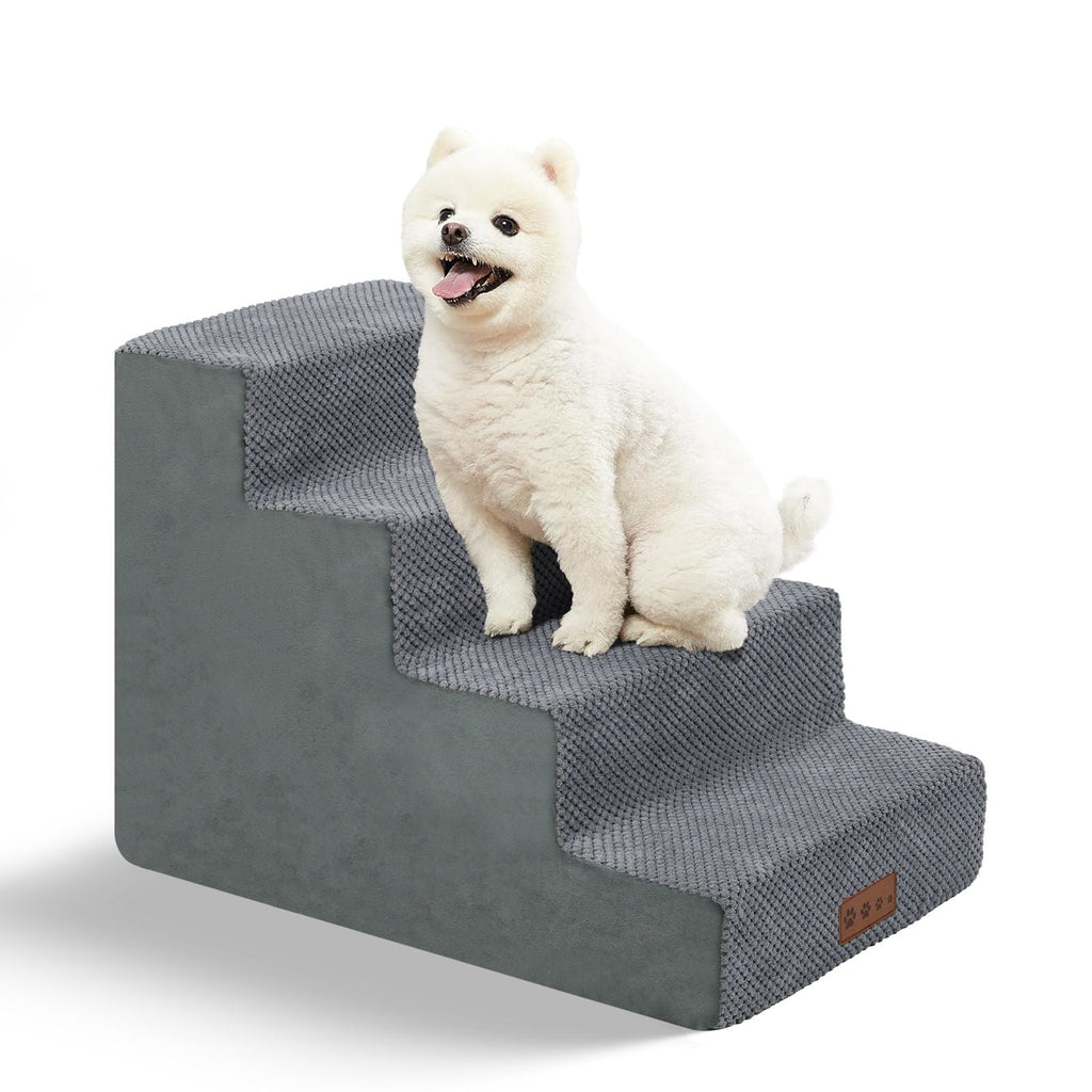 Dog Stairs For High Beds And Sofas - Pet Stairs For Older Dogs And Cats With Removable, Washable Covers And Non - slip Bottoms - Spot