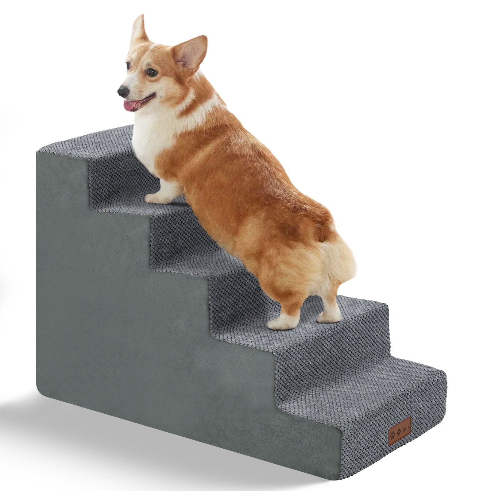 Dog Stairs For High Beds And Sofas - Pet Stairs For Older Dogs And Cats With Removable, Washable Covers And Non - slip Bottoms - Spot