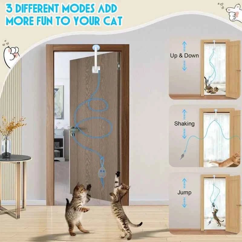 Interactive Auto-Rebound Cat Toy with Catnip Mice - Indoor Kitten Teaser by Souths Cheap Stuff