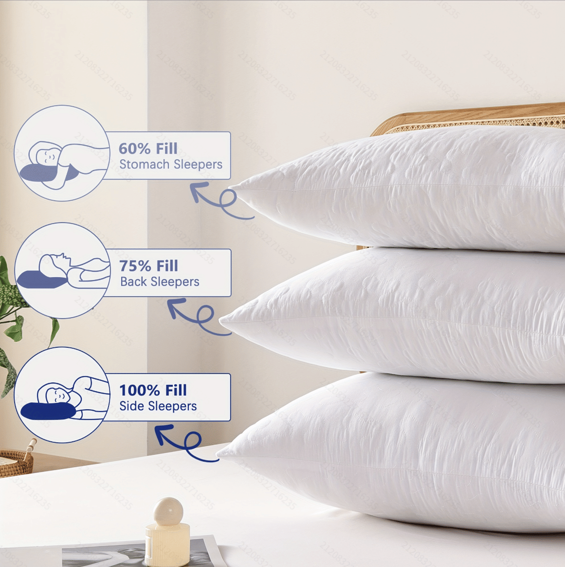 white queen size extra firm - pillow 2000 - Spot