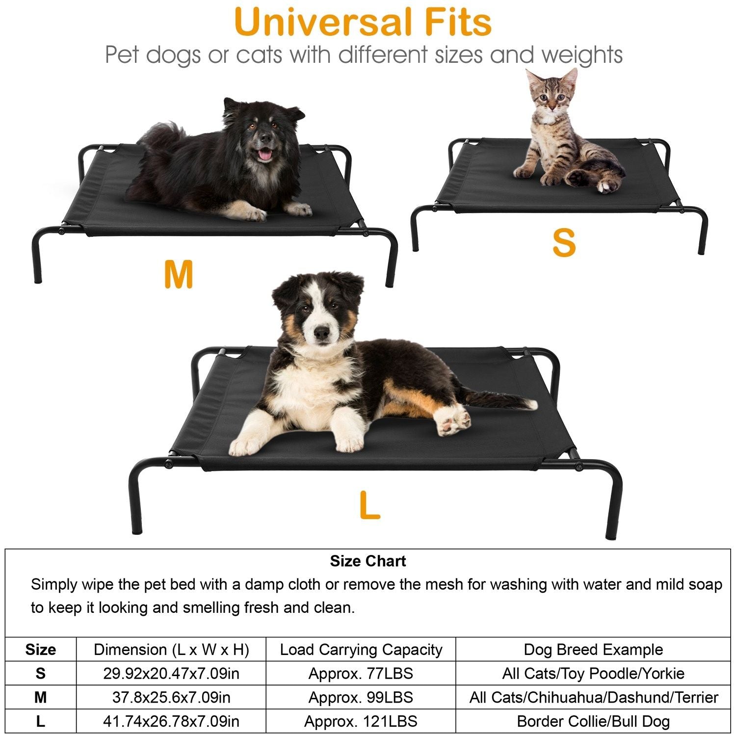 Elevated Pet Bed Dogs Cot Dogs Cats Cool Bed L Size - Spot
