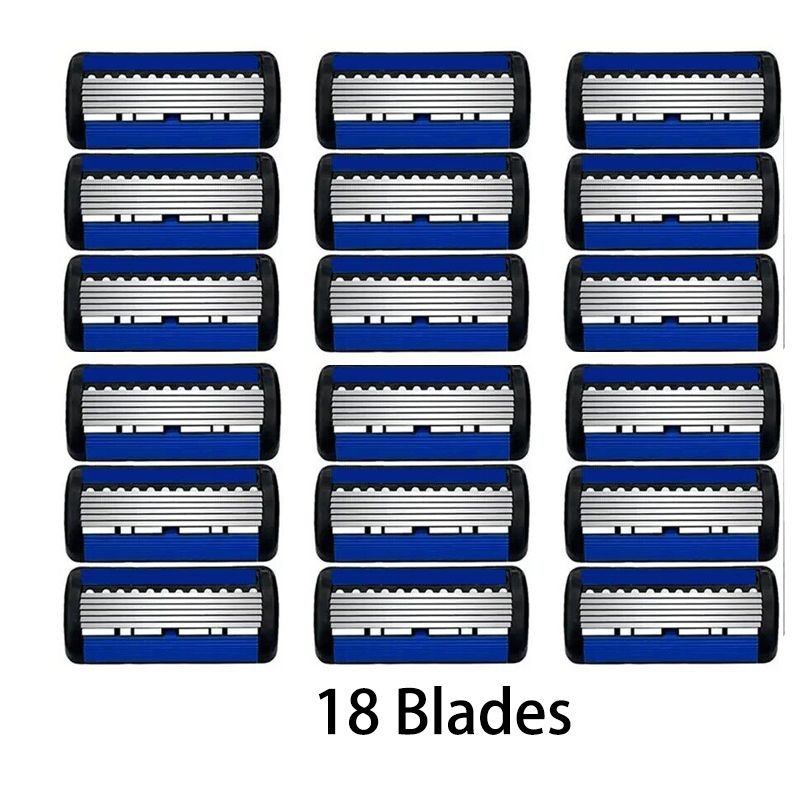6 - layer razor blade, men's stainless steel blade, classic water washed razor, sharp blade for clean shaving - Spot