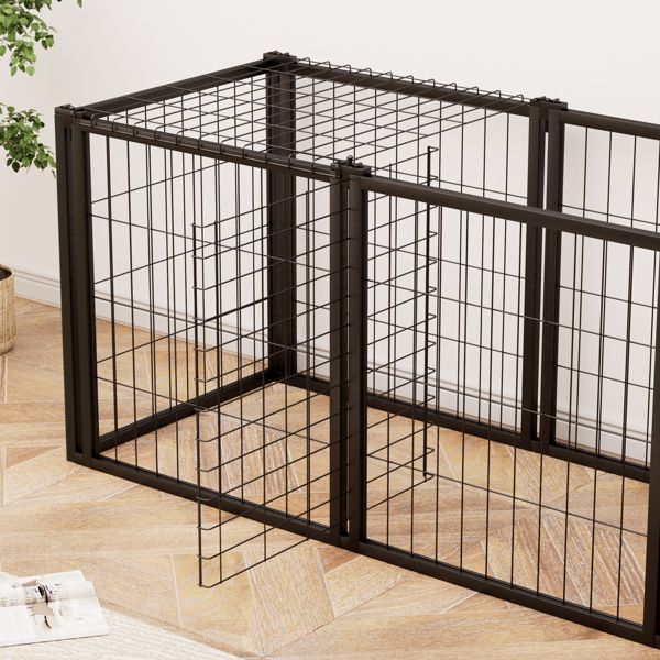 Dog Crate 47.2" Dog Kennel for Small Medium Dogs, Puppy Dog Playpen with Top, Pet Cage, Indoor, Black.47.2"L x 22"W x 24"H. - Spot