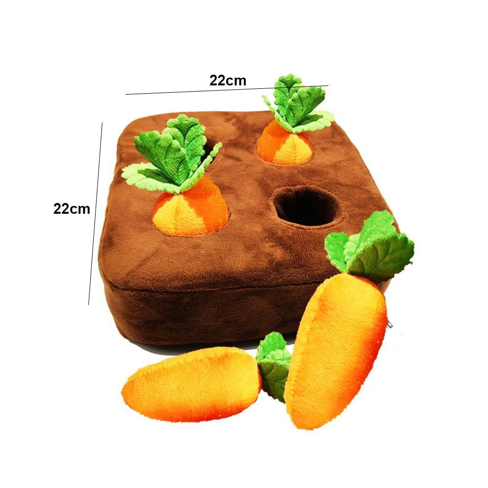12 Plush Carrots Enrichment Dog Puzzle Toys Hide and Seek Carrot Farm Dog Toys Carrot Patch Dog Snuffle Toy for Puppy Large Dogs - Spot