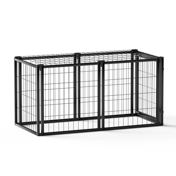 Dog Crate 47.2" Dog Kennel for Small Medium Dogs, Puppy Dog Playpen with Top, Pet Cage, Indoor, Black.47.2"L x 22"W x 24"H. - Spot
