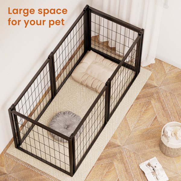 Dog Crate 47.2" Dog Kennel for Small Medium Dogs, Puppy Dog Playpen with Top, Pet Cage, Indoor, Black.47.2"L x 22"W x 24"H. - Spot