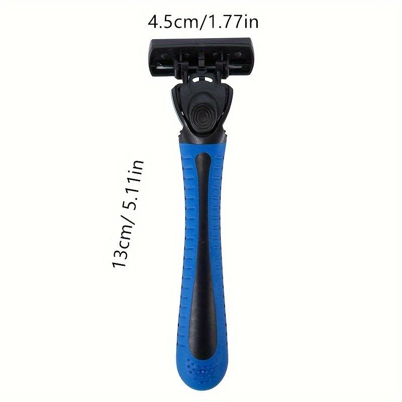 6 - layer razor blade, men's stainless steel blade, classic water washed razor, sharp blade for clean shaving - Spot