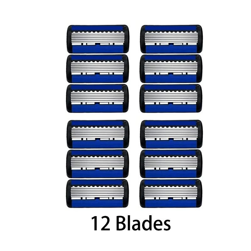 6 - layer razor blade, men's stainless steel blade, classic water washed razor, sharp blade for clean shaving - Spot