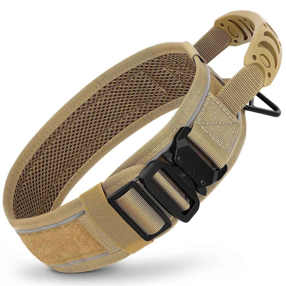 Heavy-Duty Tactical Dog Collar with Leash for Large Dogs - German Shepherd Training Gear by Souths Cheap Stuff