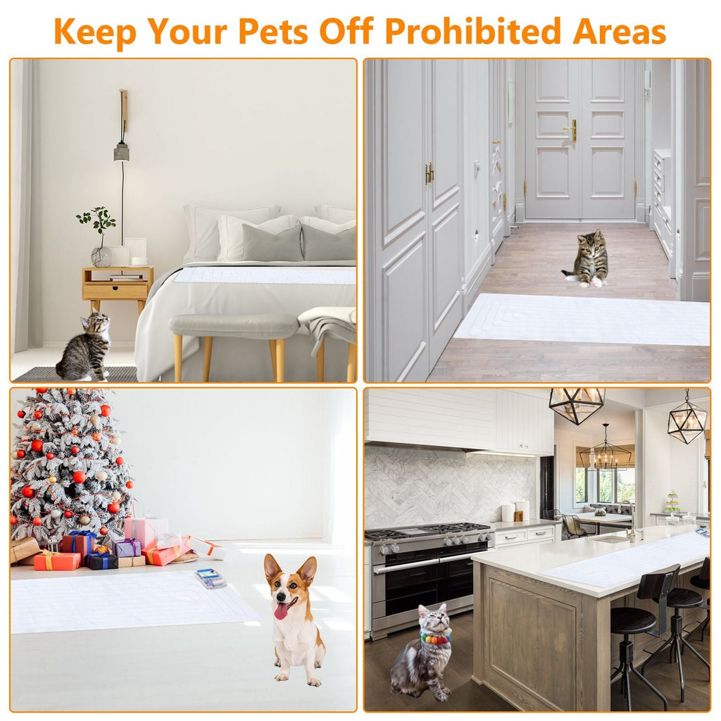 Electronic Pet Training Mat Indoor Safe Shock Training Pad for Dogs Cats Pet Barrier 60x12in with 3 Training Modes - Spot